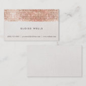 スタイリッシュバラフェイク金ゴールドシークインズリネンおもしろいトレンディー 名刺 (正面/裏面)