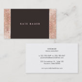 スタイリッシュバラフェイク金ゴールドシークイン美しい及び美しい 名刺 (正面/裏面)