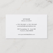 スタイリッシュバラフェイク金ゴールドシークイン美しい及び美しい 名刺 (裏面)