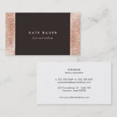 スタイリッシュバラフェイク金ゴールドシークイン美しい及び美しい 名刺 (正面/裏面)