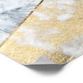 スタイリッシュバラフェイク金ゴールド白黒 ポスター (角)