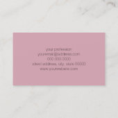 スタイリッシュバラ金ゴールドの幾何学模様のピンク 名刺 (裏面)