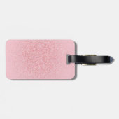スタイリッシュバラ金ゴールドグリッタートレンディーテンプレート ラゲッジタグ (裏面横)