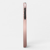 スタイリッシュバラ金ゴールドグリッタードリップメタルモノグラムの Case-Mate iPhoneケース (裏面/左)