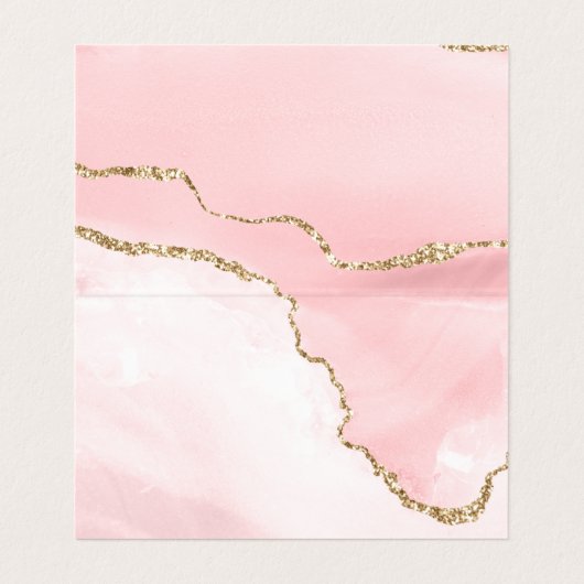 スタイリッシュバラ金ゴールドグリッターメイクアップ及びヘアサロン 名刺 (内部フラット)