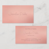 スタイリッシュバラ金ゴールドトレンディーモダンエリートテンプレート 名刺 (正面/裏面)