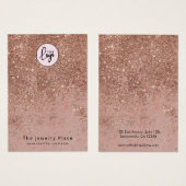 スタイリッシュバラ金ゴールドフェイクグリッターイヤリング表示 (正面&裏面)