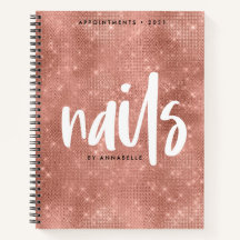 スタイリッシュバラ金ゴールドフェイクフォイル爪、 ネイルアポイントメント帳