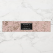 スタイリッシュバラ金ゴールドブラックマーブル結婚ズ ペットボトルラベル (シングルラベル)