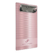 スタイリッシュバラ金ゴールドモノグラムのテンプレート ミニクリップボード (アングル)