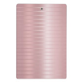 スタイリッシュバラ金ゴールドモノグラムのテンプレート ミニクリップボード (裏面)