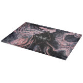 スタイリッシュバラ金ゴールド抽象芸術脱色デザイン カッティングボード (角)