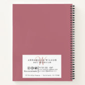 スタイリッシュバラ金ゴールド爪、 ネイルアポイントメント帳 ノートブック (裏面)