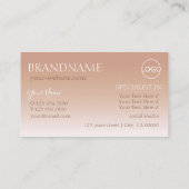 スタイリッシュバラ金ゴールド鏡文字(ロゴ付きモダン) 名刺 (裏面)