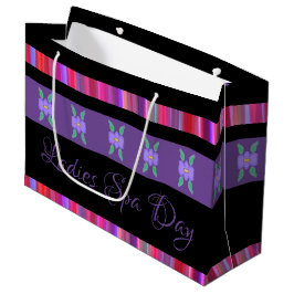 スタイリッシュパターン（の模様が）あるパーソナライズされた ラージペーパーバッグ