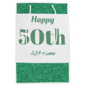 スタイリッシュパーソナライズされたかわいらし生誕抱き枕50日 ミディアムペーパーバッグ (正面)