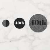 スタイリッシュパーソナライズされたかわいらし生誕紙吹雪40日 コンフェッティ (裏面)