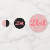 スタイリッシュパーソナライズされたかわいらし紙吹雪21日 コンフェッティ (裏面)