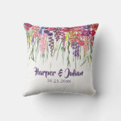 スタイリッシュパーソナライズされたカラフルフローラ縁ど クッション (裏面)