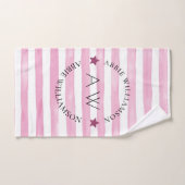 スタイリッシュパーソナライズされたクストライプク バスタオルセット (ハンドタオル)