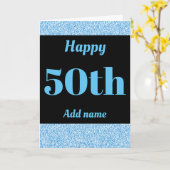 スタイリッシュパーソナライズされたハッピーバースデー カード (黄色い花)