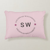 スタイリッシュパーソナライズされたピンク アクセントクッション (正面)
