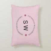 スタイリッシュパーソナライズされたピンク アクセントクッション (正面(垂直))