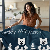 スタイリッシュパーソナライズされたモダン北欧パターン(の模様が)ある フリースブランケット