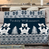 スタイリッシュパーソナライズされたモダン北欧パターン(の模様が)ある フリースブランケット