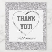 スタイリッシュパーソナライズされた感謝していボトルラベル ワインラベル (シングルラベル)