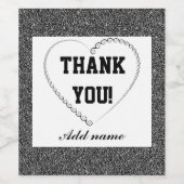 スタイリッシュパーソナライズされた感謝していボトルラベル ワインラベル (シングルラベル)