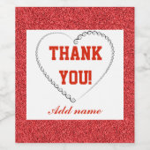 スタイリッシュパーソナライズされた感謝していボトルラベル ワインラベル (シングルラベル)