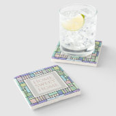 スタイリッシュパーソナライズされた文字 ストーンコースター (横)