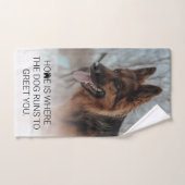 スタイリッシュパーソナライズされた犬 ハンドタオル (ハンドタオル)