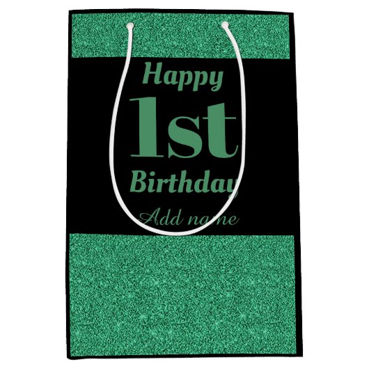 スタイリッシュパーソナライズされた生誕抱き枕 ミディアムペーパーバッグ (正面)