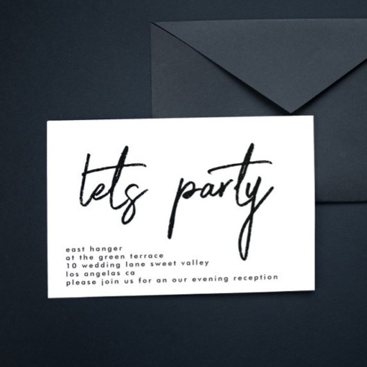 スタイリッシュパーティー白黒披露宴 招待状