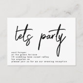 スタイリッシュパーティー白黒披露宴 招待状 (正面)