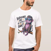 スタイリッシュヒヒ類は絶対確実だクール Tシャツ (正面)