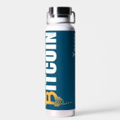 スタイリッシュビットコイン – Btc暗号水ボトル ウォーターボトル (背面)