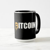 スタイリッシュビットコイン – Btc暗号 マグカップ (正面右)