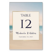 スタイリッシュビーチ結婚式表番号 テーブルナンバー (正面)