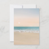 スタイリッシュビーチlメニューのオプション結婚式RSVP 出欠カード (裏面)