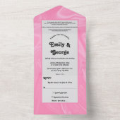 スタイリッシュピガーリーッミニマルク絵を描抽象芸術ズ オールインワン招待状 (内側)