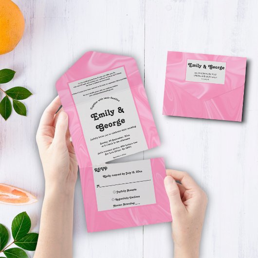 スタイリッシュピガーリーッミニマルク絵を描抽象芸術ズ オールインワン招待状