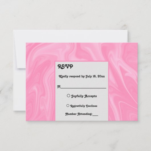 スタイリッシュピガーリーッミニマルク絵を描抽象芸術ズ 出欠カード (正面)