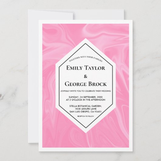 スタイリッシュピガーリーッミニマルク絵を描抽象芸術ズ 招待状 (正面)