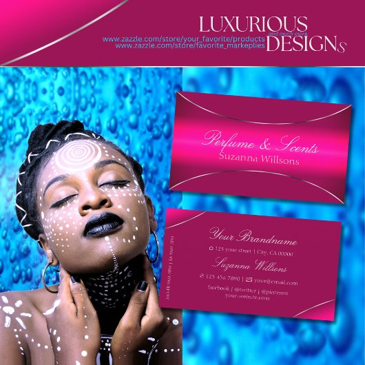 スタイリッシュピッグラデーションクと銀縁ど目のキャッチ 名刺