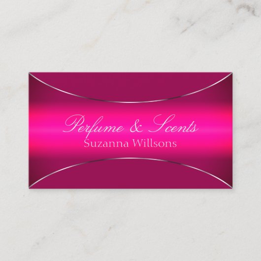 スタイリッシュピッグラデーションクと銀縁ど目のキャッチ 名刺 (正面)