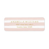 スタイリッシュピンクの水の色のストライプ ラベル (正面)