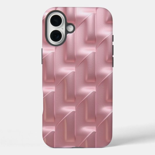 スタイリッシュピンクジオメトリックパターンiPhoneケース Case-Mate iPhoneケース (裏面)